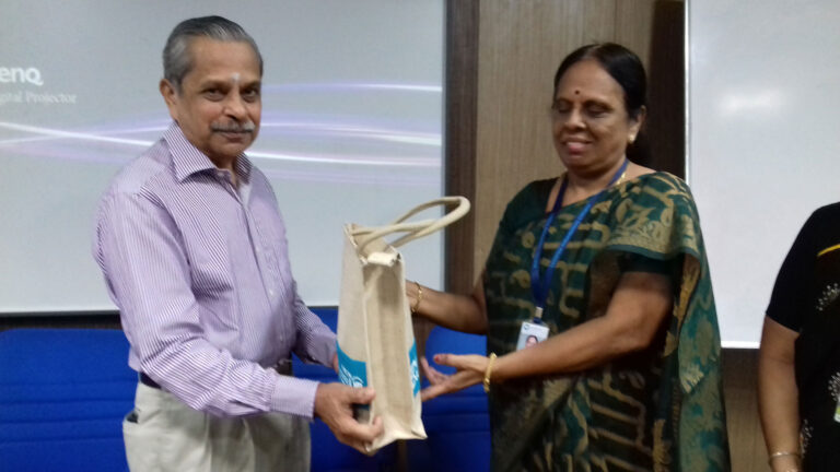 Faculty Mr. C V Gowri Sankar felicitated