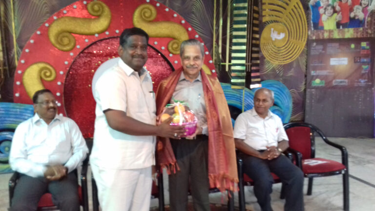 Faculty Mr. C V Gowri Sankar felicitated