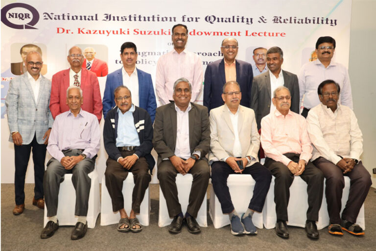 Recipients of the prestigious NIQR Fellowship (Seated L – R) Dr N Gowrishankar, Shri C Sundaravadivelu, Shri S Murali Shankar, Shri Mohana Krishnan,  Shri MN Akhilewaran, Shri P Muthuganapathy