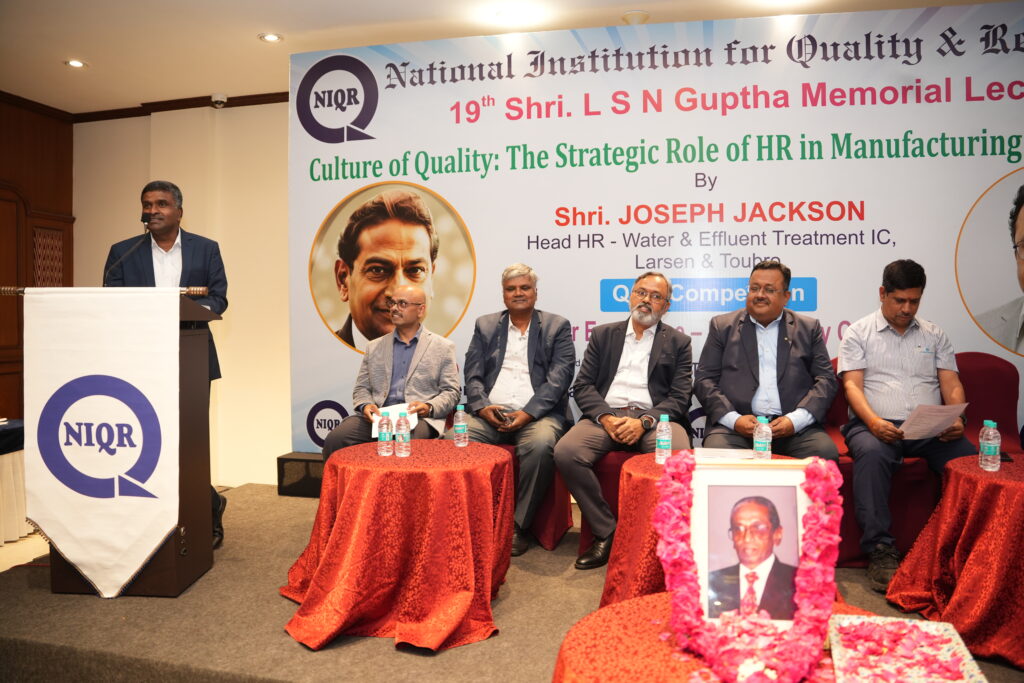 NIQR Vice President Mr M Chelladurai Reflecting on the Life and Legacy of Late Shri L. S. N. Guptha